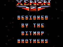 Xenon 2 title screen for Sega Master System